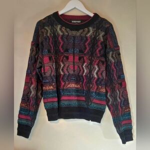 Expressions Multicolor Geometric Crewneck Sweater